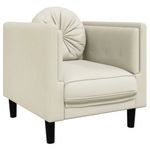 Casa si Gradina - Mobilier - Scaune si fotolii - Fotolii - Fotoliu canapea cu perna, crem, catifea - Infinity.ro