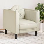 Casa si Gradina - Mobilier - Scaune si fotolii - Fotolii - Fotoliu canapea cu perna, crem, catifea - Infinity.ro