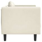 Casa si Gradina - Mobilier - Scaune si fotolii - Fotolii - Fotoliu canapea cu perna, crem, catifea - Infinity.ro