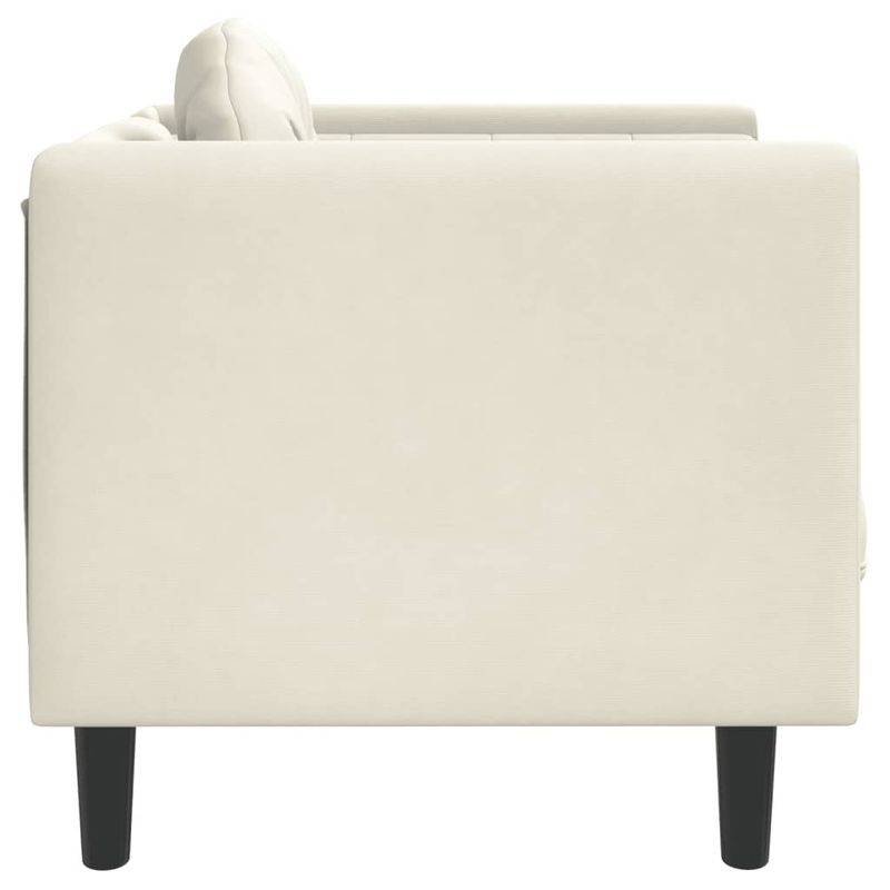 Casa si Gradina - Mobilier - Scaune si fotolii - Fotolii - Fotoliu canapea cu perna, crem, catifea - Infinity.ro