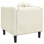 Casa si Gradina - Mobilier - Scaune si fotolii - Fotolii - Fotoliu canapea cu perna, crem, catifea - Infinity.ro