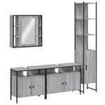 Casa si Gradina - Mobilier - Seturi de mobilier - Seturi baie - Set dulapuri de baie, 4 piese, gri sonoma, lemn prelucrat - Infinity.ro
