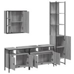 Casa si Gradina - Mobilier - Seturi de mobilier - Seturi baie - Set dulapuri de baie, 4 piese, gri sonoma, lemn prelucrat - Infinity.ro