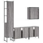 Casa si Gradina - Mobilier - Seturi de mobilier - Seturi baie - Set dulapuri de baie, 4 piese, gri sonoma, lemn prelucrat - Infinity.ro