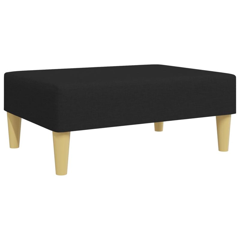 Casa si Gradina - Mobilier - Canapele si coltare - Canapele - Canapea extensibila cu pernuta și taburet 2locuri negru textil, model cu cotieră" - Infinity.ro