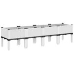 Casa si Gradina - Gradinarit si plante - Plante si ghivece - Ghivece si suporturi - Jardiniera de gradina cu picioare, alb, 160x40x42 cm, PP - Infinity.ro