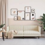 Casa si Gradina - Mobilier - Canapele si coltare - Canapele - Canapea cu 3 locuri, crem, material textil - Infinity.ro