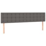 Casa si Gradina - Mobilier - Paturi si accesorii - Paturi - Pat cu arcuri, cu saltea si LED, gri, 120x190 cm, piele eco - Infinity.ro