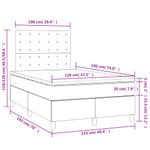 Casa si Gradina - Mobilier - Paturi si accesorii - Paturi - Pat cu arcuri, cu saltea si LED, gri, 120x190 cm, piele eco - Infinity.ro