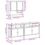 Casa si Gradina - Mobilier - Seturi de mobilier - Seturi baie - Set mobilier de baie, 3 piese, stejar fumuriu, lemn prelucrat - Infinity.ro