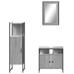 Casa si Gradina - Mobilier - Seturi de mobilier - Seturi baie - Set mobilier de baie, 3 piese, gri sonoma, lemn prelucrat - Infinity.ro