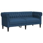 Casa si Gradina - Mobilier - Canapele si coltare - Canapele - Canapea Chesterfield cu 2 locuri, albastru, material textil - Infinity.ro