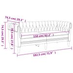 Casa si Gradina - Mobilier - Canapele si coltare - Canapele - Canapea Chesterfield cu 2 locuri, albastru, material textil - Infinity.ro