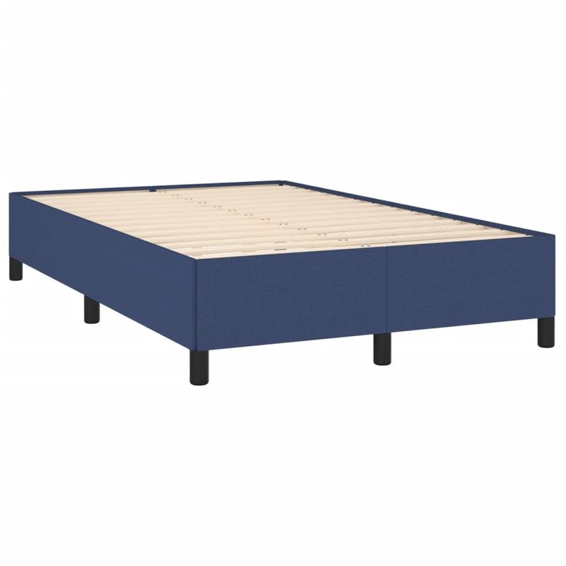 Casa si Gradina - Mobilier - Paturi si accesorii - Paturi - Pat cu arcuri, saltea si LED, albastru, 120x190 cm, textil - Infinity.ro