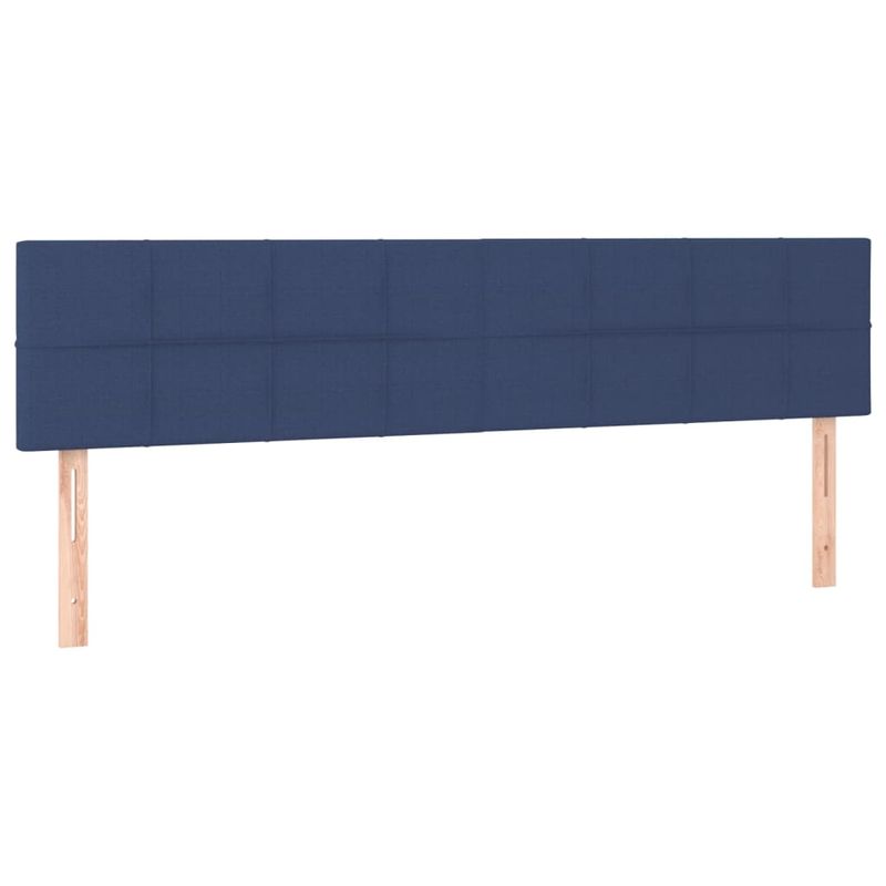 Casa si Gradina - Mobilier - Paturi si accesorii - Paturi - Pat cu arcuri, saltea si LED, albastru, 120x190 cm, textil - Infinity.ro