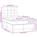 Casa si Gradina - Mobilier - Paturi si accesorii - Paturi - Pat cu arcuri, saltea si LED, albastru, 120x190 cm, textil - Infinity.ro