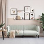 Casa si Gradina - Mobilier - Canapele si coltare - Canapele - Canapea cu 3 locuri, gri deschis, material catifea - Infinity.ro