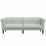 Casa si Gradina - Mobilier - Canapele si coltare - Canapele - Canapea cu 3 locuri, gri deschis, material catifea - Infinity.ro