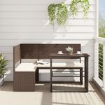 Casa si Gradina - Gradina si terasa - Mobilier exterior - Canapele si fotolii gradina - Canapea de gradina cu masa/perne, forma de L, poliratan maro - Infinity.ro