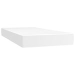Casa si Gradina - Mobilier - Paturi si accesorii - Paturi - Pat box spring cu saltea, alb, 120x190 cm, piele ecologica - Infinity.ro