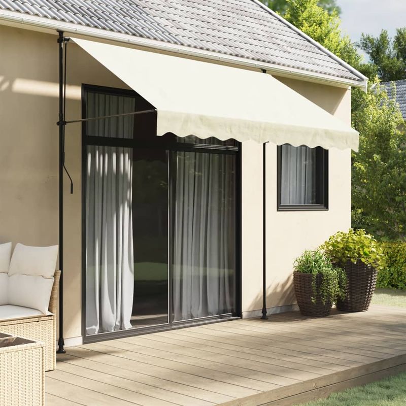 Casa si Gradina - Gradina si terasa - Umbrele si pavilioane - Umbrele - Copertina retractabila, crem, 250x150 cm, tesatura si otel - Infinity.ro