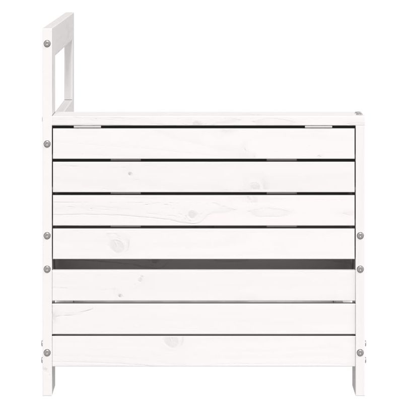 Casa si Gradina - Gradina si terasa - Mobilier exterior - Canapele si fotolii gradina - Canapea cu cotiera de gradina, cu masa laterala, lemn masiv pin, lemn de pin alb - Infinity.ro