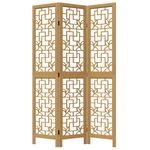 Casa si Gradina - Decoratiuni - Pereti despartitori si paravane - Paravan de camera cu 3 panouri, maro, lemn masiv paulownia - Infinity.ro