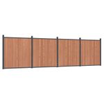 Casa si Gradina - Gradina si terasa - Garduri, panouri si accesorii - Panouri pentru gard, maro, 699x186 cm, WPC - Infinity.ro