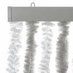 Casa si Gradina - Textile si covoare - Perdele si draperii - Perdele - Perdea pentru insecte, gri deschis si alb, 56x185 cm, chenille - Infinity.ro
