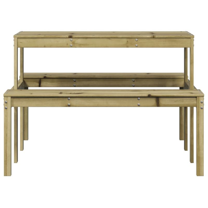 Casa si Gradina - Gradina si terasa - Mobilier exterior - Mese gradina - Masa de picnic, 110x134x75 cm, lemn impregnat de pin - Infinity.ro