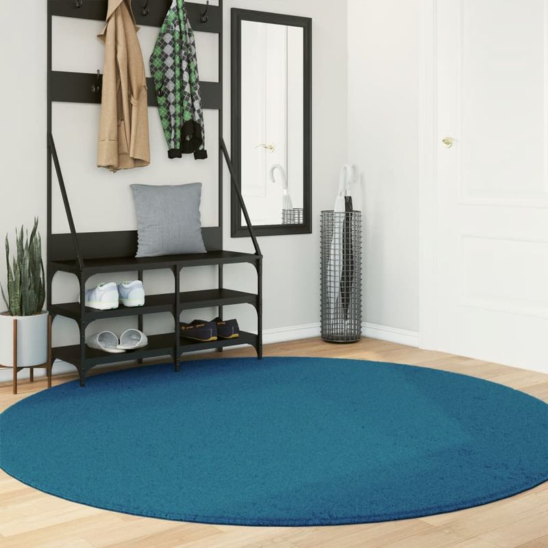 Casa si Gradina - Textile si covoare - Covoare - Covoare casa - Covor „OVIEDO”, fire scurte, turcoaz, Ø 200 cm - Infinity.ro