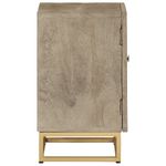 Casa si Gradina - Mobilier - Comode si corpuri - Noptiere - Noptiera, neagra, 40x30x50 cm, lemn masiv de mango si fier - Infinity.ro