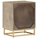 Casa si Gradina - Mobilier - Comode si corpuri - Noptiere - Noptiera, neagra, 40x30x50 cm, lemn masiv de mango si fier - Infinity.ro