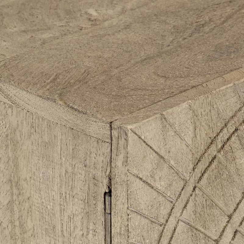 Casa si Gradina - Mobilier - Comode si corpuri - Noptiere - Noptiera, neagra, 40x30x50 cm, lemn masiv de mango si fier - Infinity.ro