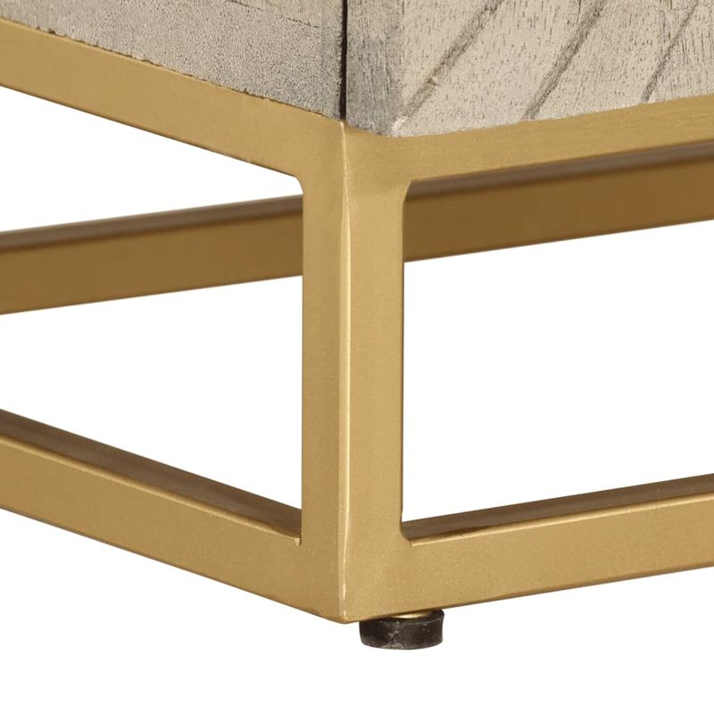 Casa si Gradina - Mobilier - Comode si corpuri - Noptiere - Noptiera, neagra, 40x30x50 cm, lemn masiv de mango si fier - Infinity.ro