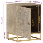Casa si Gradina - Mobilier - Comode si corpuri - Noptiere - Noptiera, neagra, 40x30x50 cm, lemn masiv de mango si fier - Infinity.ro