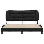 Casa si Gradina - Mobilier - Paturi si accesorii - Paturi - Cadru de pat cu LED, negru si alb, 160x200 cm, piele ecologica - Infinity.ro