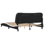 Casa si Gradina - Mobilier - Paturi si accesorii - Paturi - Cadru de pat cu LED, negru si alb, 160x200 cm, piele ecologica - Infinity.ro
