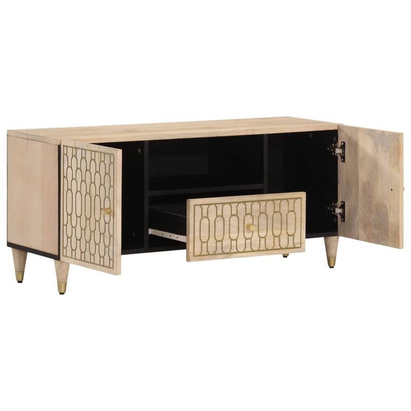 Casa si Gradina - Mobilier - Comode si corpuri - Comode - Comoda TV, 105x33x46 cm, lemn masiv de mango - Infinity.ro