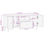 Casa si Gradina - Mobilier - Comode si corpuri - Comode - Comoda TV, 105x33x46 cm, lemn masiv de mango - Infinity.ro