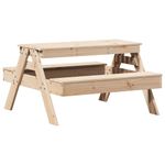 Casa si Gradina/Gradina si terasa/Mobilier exterior/Mese gradina - Masa de picnic pentru copii, 88x97x52 cm, lemn masiv de pin - Infinity.ro