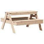 Casa si Gradina/Gradina si terasa/Mobilier exterior/Mese gradina - Masa de picnic pentru copii, 88x97x52 cm, lemn masiv de pin - Infinity.ro