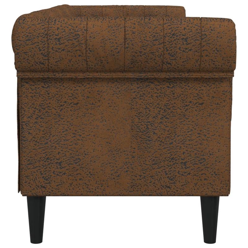 Casa si Gradina - Mobilier - Canapele si coltare - Canapele - Canapea Chesterfield cu 3 locuri, maro, material textil - Infinity.ro