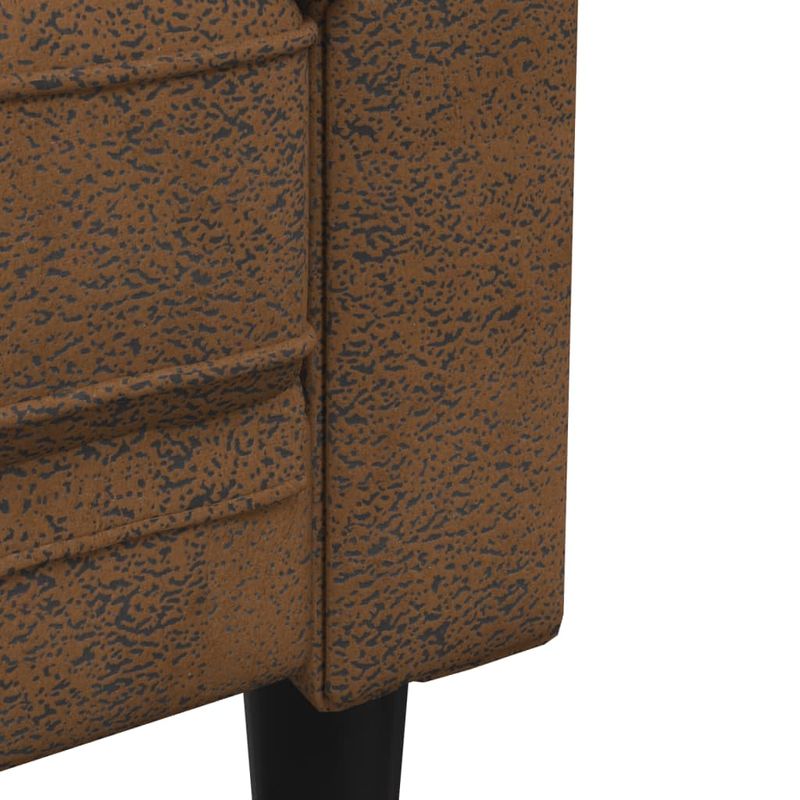 Casa si Gradina - Mobilier - Canapele si coltare - Canapele - Canapea Chesterfield cu 3 locuri, maro, material textil - Infinity.ro