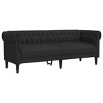 Casa si Gradina - Mobilier - Canapele si coltare - Canapele - Canapea Chesterfield cu 3 locuri, negru, material textil - Infinity.ro