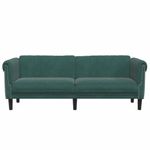 Casa si Gradina - Mobilier - Canapele si coltare - Canapele - Canapea cu 3 locuri, verde inchis, catifea - Infinity.ro