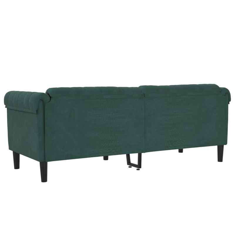 Casa si Gradina - Mobilier - Canapele si coltare - Canapele - Canapea cu 3 locuri, verde inchis, catifea - Infinity.ro