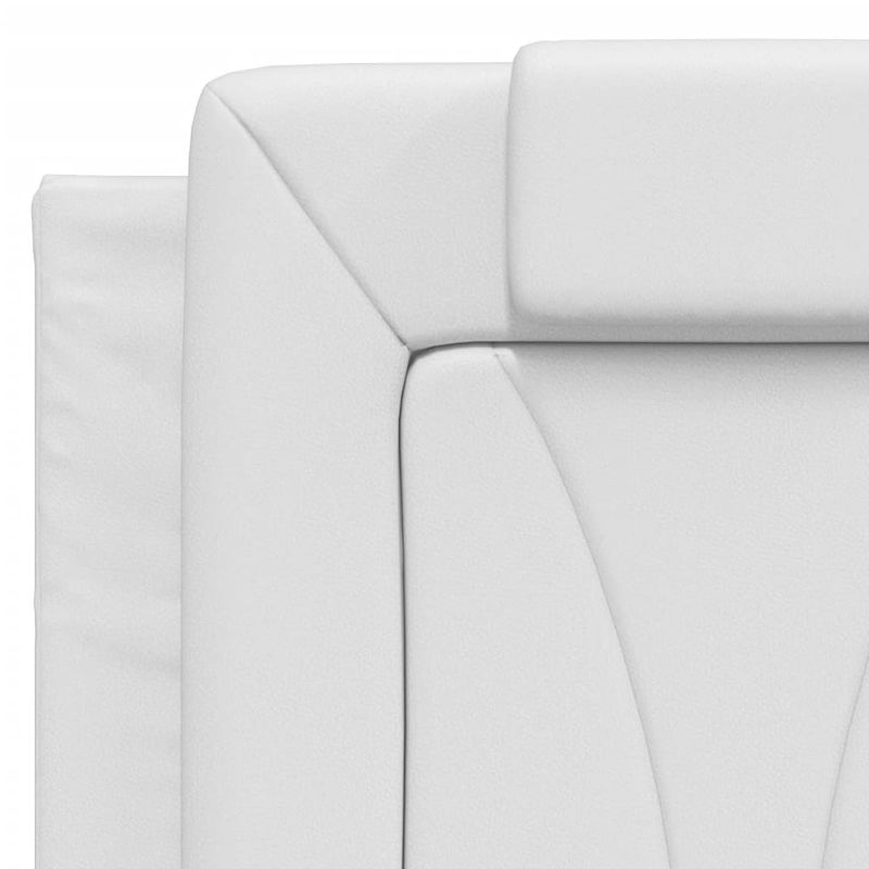 Casa si Gradina - Mobilier - Paturi si accesorii - Paturi - Pat cu saltea, alb, 120x200 cm, piele ecologica - Infinity.ro