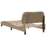 Casa si Gradina - Mobilier - Paturi si accesorii - Paturi - Cadru de pat cu lumini LED cappuccino 90x200 cm piele ecologica - Infinity.ro