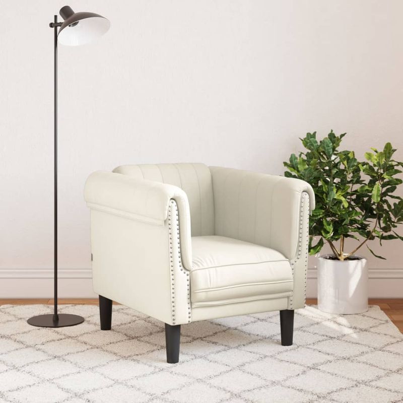 Casa si Gradina - Mobilier - Scaune si fotolii - Fotolii - Fotoliu canapea, crem, catifea - Infinity.ro